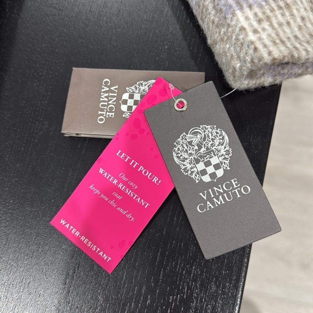 Vince Camuto Water Resistant Plaid Coat - L - Picture 10 of 12